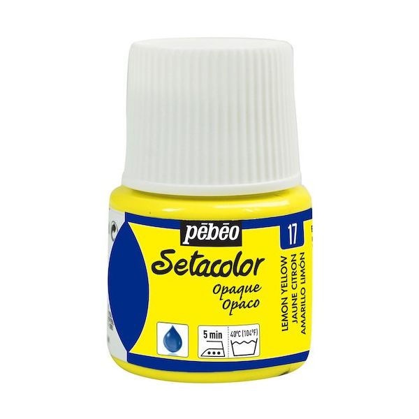 ペベオ・ジャポン ペベオ 布用水性アクリル絵具セタカラー不透明色 45ml レモンイエロー 295017 1本 575-8770（直送品）