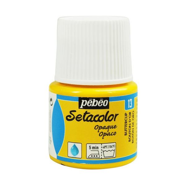 ペベオ・ジャポン ペベオ 布用水性アクリル絵具セタカラー不透明色 45ml バターカップ 295013 1本 575-8761（直送品）