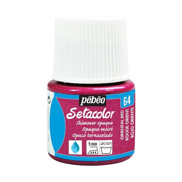 ペベオ・ジャポン ペベオ 布用水性アクリル絵具セタカラーシマー 45ml オリエンタルレッド 295064 1本 576-0327（直送品）