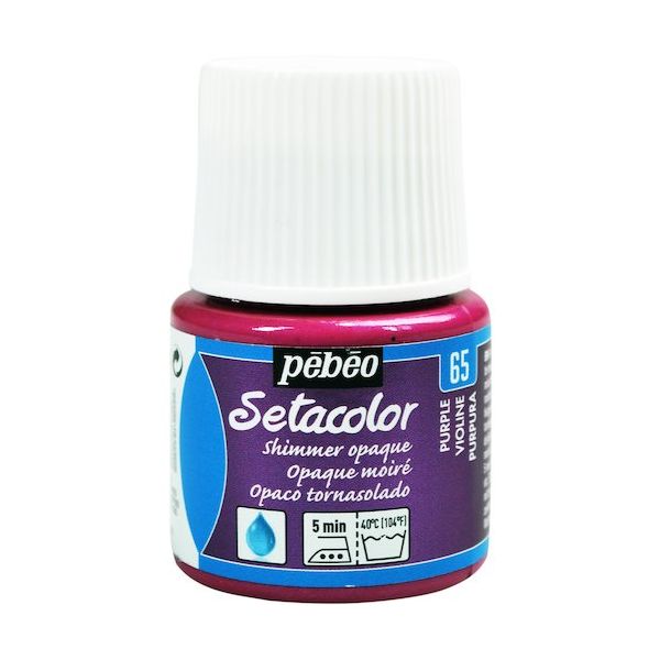 ペベオ・ジャポン ペベオ 布用水性アクリル絵具セタカラーシマー 45ml パープル 295065 1本 576-0303（直送品）