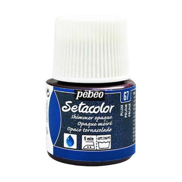 ペベオ・ジャポン ペベオ 布用水性アクリル絵具セタカラーシマー 45ml プラム 295067 1本 576-0324（直送品）