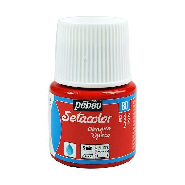 ペベオ・ジャポン ペベオ 布用水性アクリル絵具セタカラー不透明色 45ml レッド 295080 1本 576-0289（直送品）