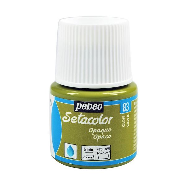 ペベオ・ジャポン ペベオ 布用水性アクリル絵具セタカラー不透明色 45ml オリーブ 295083 1本 576-0294（直送品）
