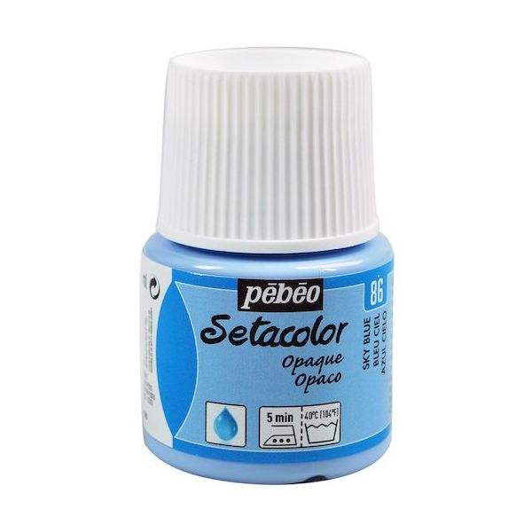 ペベオ・ジャポン ペベオ 布用水性アクリル絵具セタカラー不透明色 45ml スカイブルー 295086 1本 576-0319（直送品）