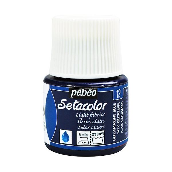 ペベオ・ジャポン ペベオ 布用水性アクリル絵具セタカラー透明色 45ml ウルトラマリンブルー 329012 1本 576-0306（直送品）
