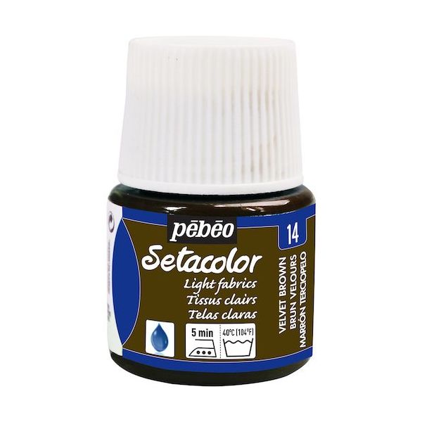 ペベオ・ジャポン ペベオ 布用水性アクリル絵具セタカラー透明色 45ml ベルベットブラウン 329014 1本 576-0328（直送品）