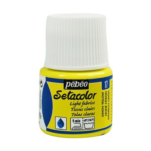 ペベオ・ジャポン ペベオ 布用水性アクリル絵具セタカラー透明色 45ml レモンイエロー 329017 1本 575-8757（直送品）