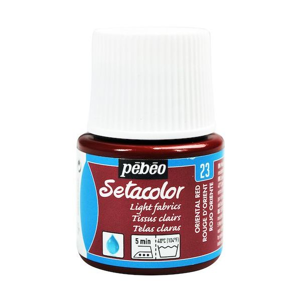 ペベオ・ジャポン ペベオ 布用水性アクリル絵具セタカラー透明色 45ml オリエンタルレッド 329023 1本 575-8810（直送品）