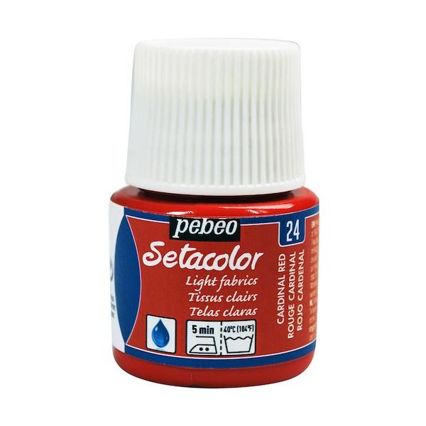 ペベオ・ジャポン ペベオ 布用水性アクリル絵具セタカラー透明色 45ml カーディナルレッド 329024 1本 575-8774（直送品）