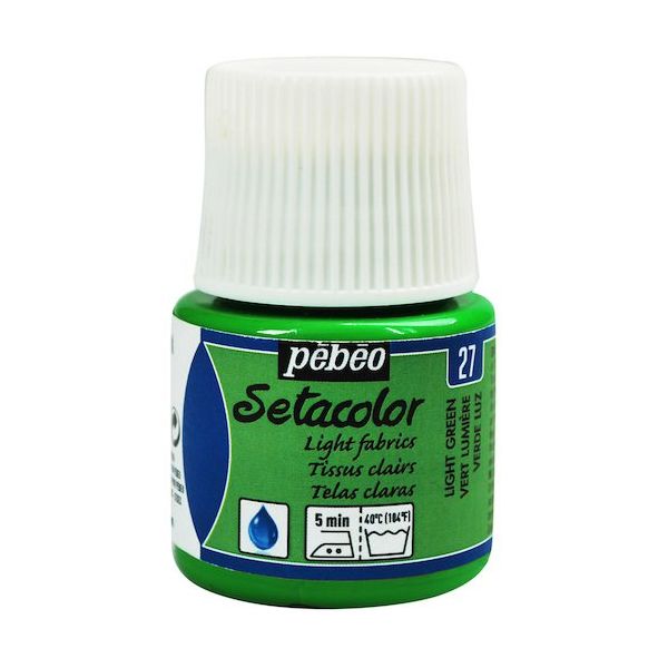 ペベオ・ジャポン ペベオ 布用水性アクリル絵具セタカラー透明色 45ml ライトグリーン 329027 1本 575-8805（直送品）