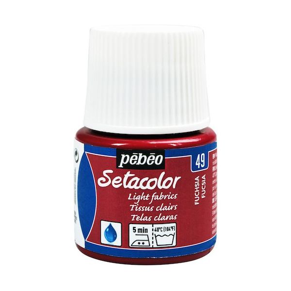 ペベオ・ジャポン ペベオ 布用水性アクリル絵具セタカラー透明色 45ml フクシア 329049 1本 576-0329（直送品）