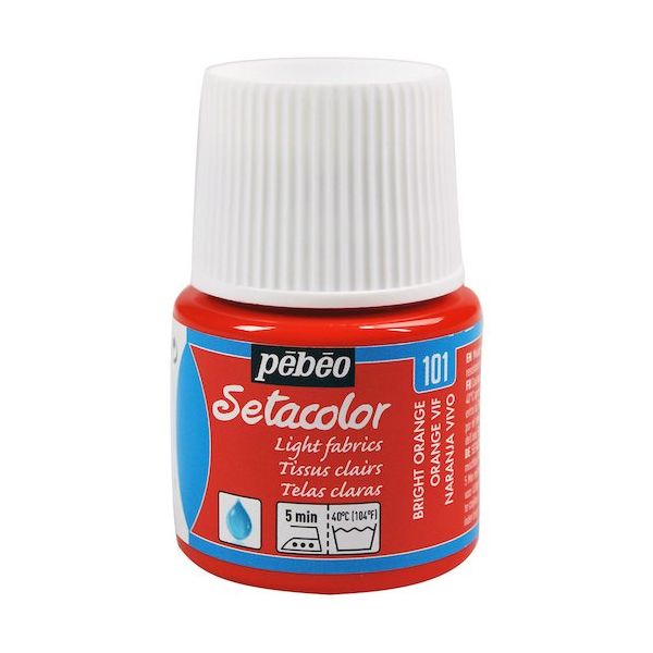 ペベオ・ジャポン ペベオ 布用水性アクリル絵具セタカラー透明色 45ml ビビットオレンジ 329101 1本 575-8780（直送品）