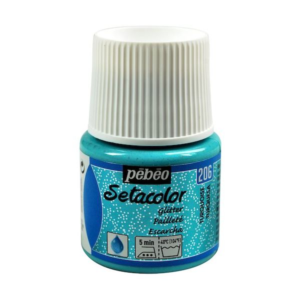 ペベオ・ジャポン ペベオ 布用水性アクリル絵具セタカラーグリッター 45ml ターコイズ 329206 1本 576-0334（直送品）
