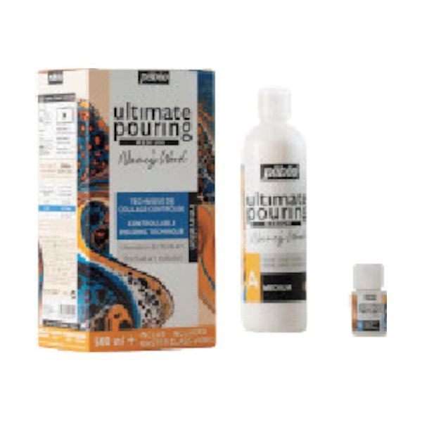 ペベオ・ジャポン Pebeo アルティメット ポーリングメディウム 500mlキット(触媒・B液30mlボトル入り) 524701 1個（直送品）