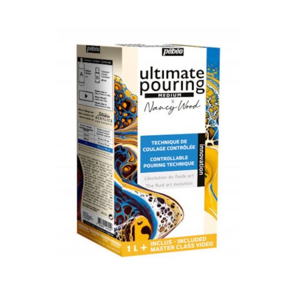 ペベオ・ジャポン Pebeo アルティメット ポーリングメディウム 1Lキット(触媒・B液60mlボトル入り) 524702 1個（直送品）