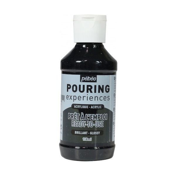 ペベオ・ジャポン ペベオ ポーリングメディウム入り アクリル絵具118ml 22 アイボリーブラック 524622 1個 594-3174（直送品）