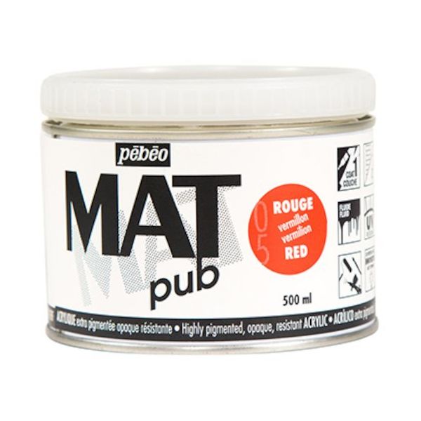 ペベオ・ジャポン ペベオ マットピュブ 500ml NO.05 バーミリオンレッド 257005 1本 594-2579（直送品）