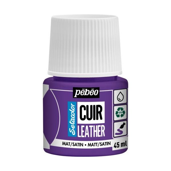 ペベオ・ジャポン Pebeo セタカラーレザー(革用)マット色 45mlNO.09 エッグプラントバイオレット 295609 1本（直送品）