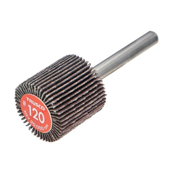 TRUSCO エコノミーフラップホイール 軸径6mm 外径25X幅25X軸長35 #120(5個入) EF2525-120 1箱(5個)（直送品）