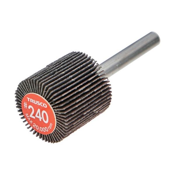 TRUSCO エコノミーフラップホイール 軸径6mm 外径25X幅25X軸長35 #240(5個入) EF2525-240 1箱(5個)（直送品）