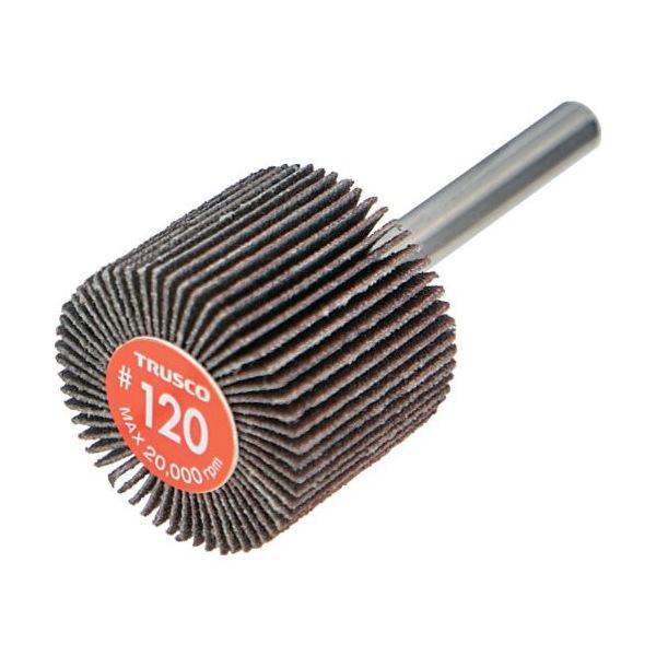 TRUSCO エコノミーフラップホイール 軸径6mm 外径30X幅25X軸長35 #120(5個入) EF3025-120 1箱(5個)（直送品）