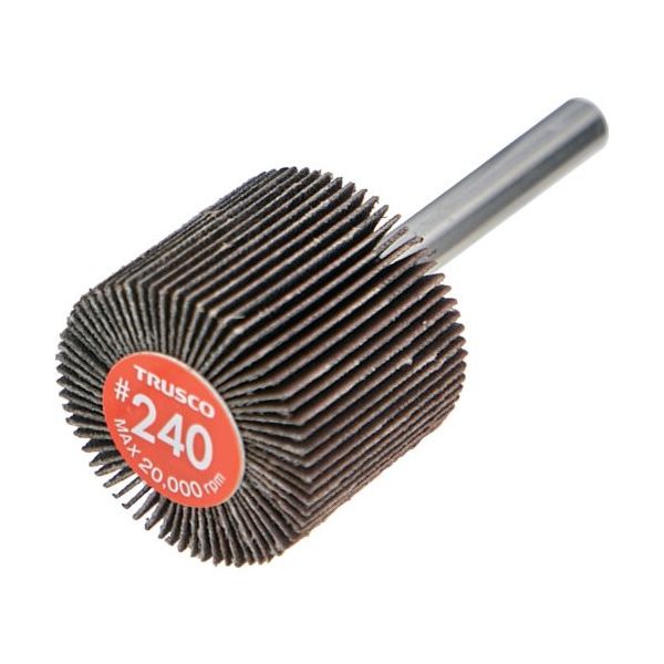 TRUSCO エコノミーフラップホイール 軸径6mm 外径30X幅25X軸長35 #240(5個入) EF3025-240 1箱(5個)（直送品）