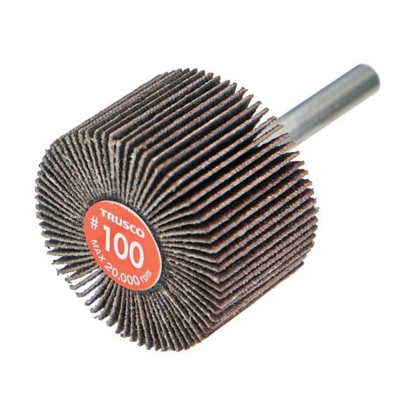 TRUSCO エコノミーフラップホイール 軸径6mm 外径40X幅25X軸長35 #100(5個入) EF4025-100 1箱(5個)（直送品）