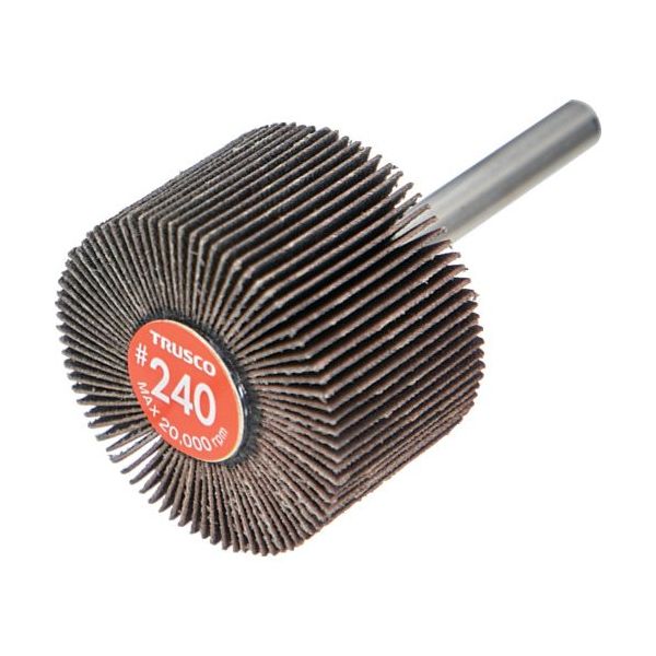 TRUSCO エコノミーフラップホイール 軸径6mm 外径40X幅25X軸長35 #240(5個入) EF4025-240 1箱(5個)（直送品）