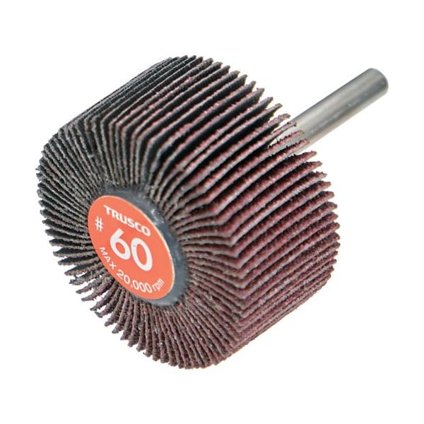 TRUSCO エコノミーフラップホイール 軸径6mm 外径50X幅25X軸長35 #60(5個入) EF5025-60 1箱(5個)（直送品）