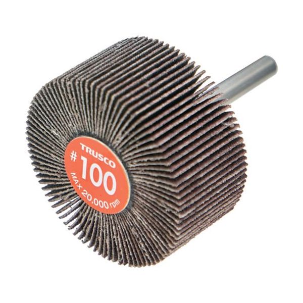 TRUSCO エコノミーフラップホイール 軸径6mm 外径50X幅25X軸長35 #100(5個入) EF5025-100 1箱(5個)（直送品）