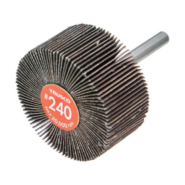 TRUSCO エコノミーフラップホイール 軸径6mm 外径50X幅25X軸長35 #240(5個入) EF5025-240 1箱(5個)（直送品）