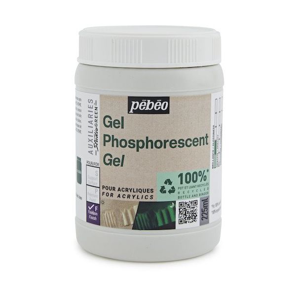 ペベオ・ジャポン ペベオ スチューディオ グリーン アクリリック 蓄光(夜光)ジェル 225ml 818643 1本 601-6632（直送品）