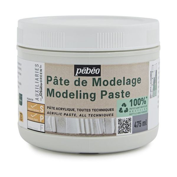 ペベオ・ジャポン ペベオ スチューディオ グリーン アクリリック モデリングペースト 475ml 818665 1本 601-6630（直送品）