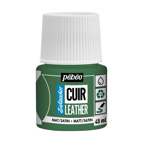 ペベオ・ジャポン Pebeo セタカラーレザー(革用)マット色 45mlNO.17 カーキグリーン 295617 1本 607-2944（直送品）