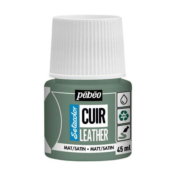 ペベオ・ジャポン Pebeo セタカラーレザー(革用)マット色 45mlNO.15 抹茶グリーン 295615 1本 607-2952（直送品）