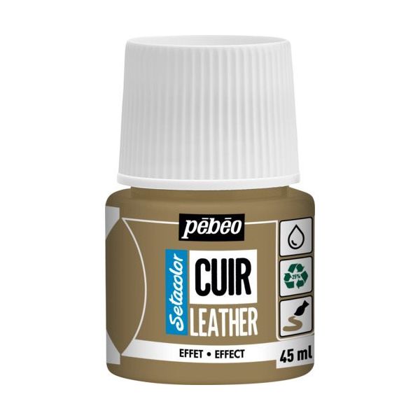 ペベオ・ジャポン Pebeo セタカラーレザー(革用)メタル色 45mlNO.33 メタルゴールド 295633 1本 607-2945（直送品）