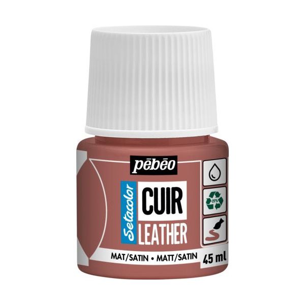 ペベオ・ジャポン Pebeo セタカラーレザー(革用)マット色 45mlNO.20 テラコッタ 295620 1本 607-4428（直送品）