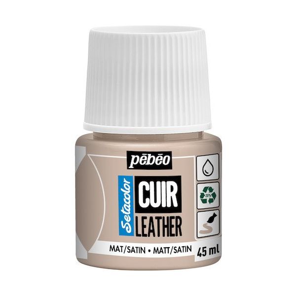 ペベオ・ジャポン Pebeo セタカラーレザー(革用)マット色 45mlNO.21 トープ 295621 1本 607-2931（直送品）