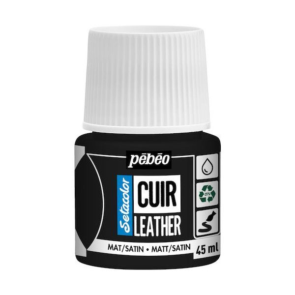 ペベオ・ジャポン Pebeo セタカラーレザー(革用)マット色 45mlNO.23 エクストリームブラック 295623 1本（直送品）