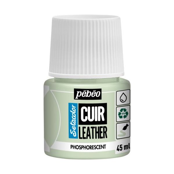 ペベオ・ジャポン Pebeo セタカラーレザー(革用)蓄光色 45mlNO.49 燐光(夜光) 295649 1本 607-2942（直送品）