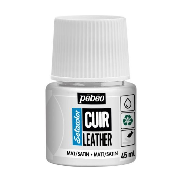 ペベオ・ジャポン Pebeo セタカラーレザー(革用)マット色 45mlNO.01 ピュアーホワイト 295601 1本 609-4526（直送品）