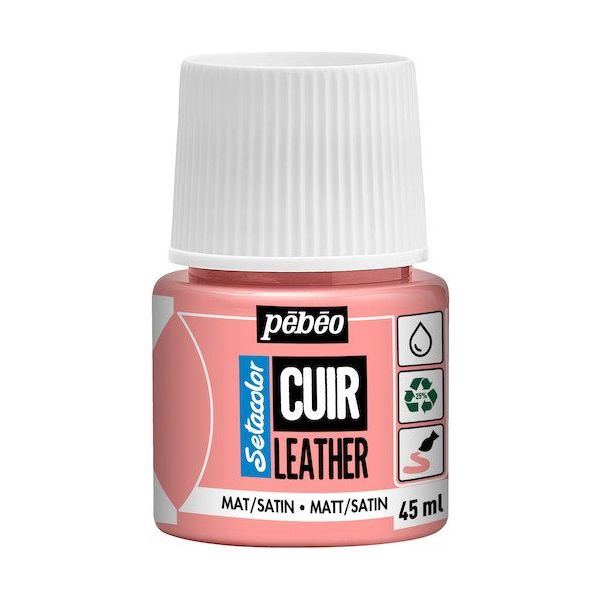 ペベオ・ジャポン Pebeo セタカラーレザー(革用)マット色 45mlNO.07 桜ピンク 295607 1本 609-4535（直送品）