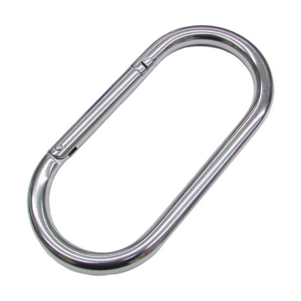 水本機械製作所 水本 ステンレス メガカラビナ(環なし) 線径14mm 長さ176mm A-3087 1個 622-5582（直送品）