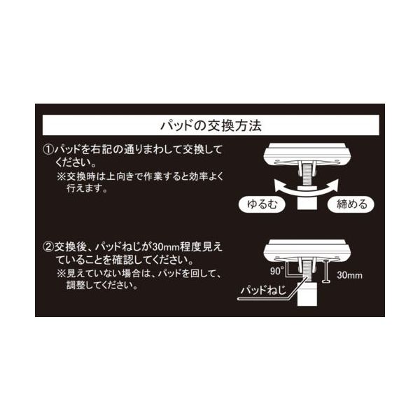 新潟精機 SK 伸腕用標準パッド 下用 90mm SLG-P90S 1個 610-0467（直送品）