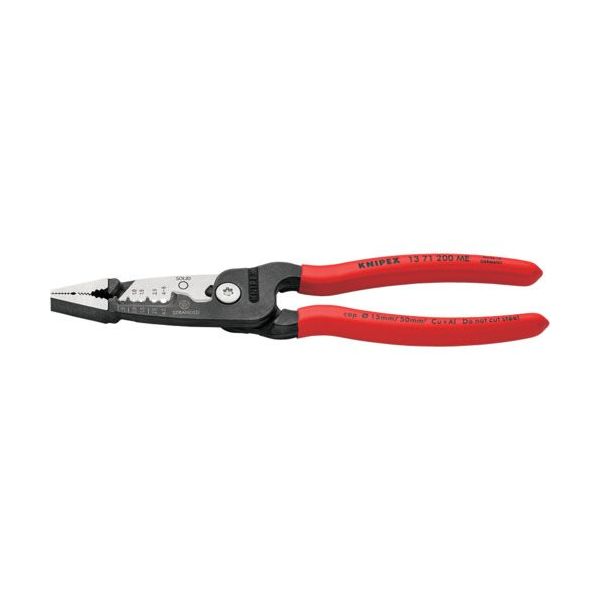 KNIPEX 電工用多機能プライヤー 200mm 1371200ME 1丁 610-7093（直送品）