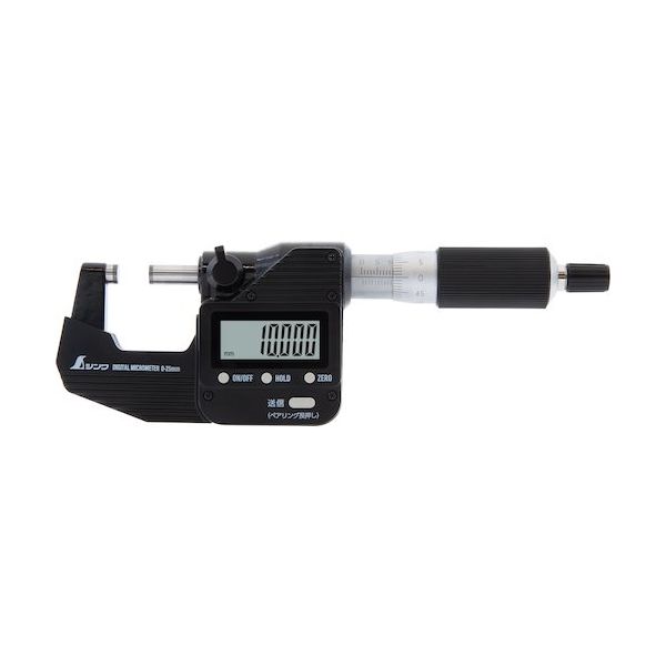 シンワ測定 シンワ JCSS校正証明書付製品 デジタルマイクロ0~25mm 防塵防水 転送機能 19100 1台 630-2640（直送品）