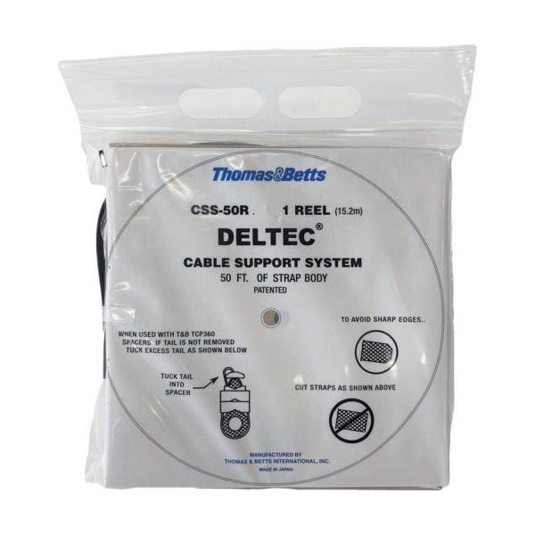 ABB デルテック リールストラップ 標準タイプ 幅12.7mm×リール全長15.2m CSS-50R 1巻 627-7051（直送品）