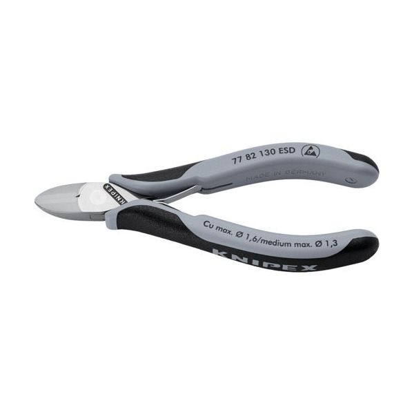 KNIPEX 精密用ニッパー 静電気対策タイプ 130mm 7782-130ESD 1丁 677-8588（直送品） 7,728円