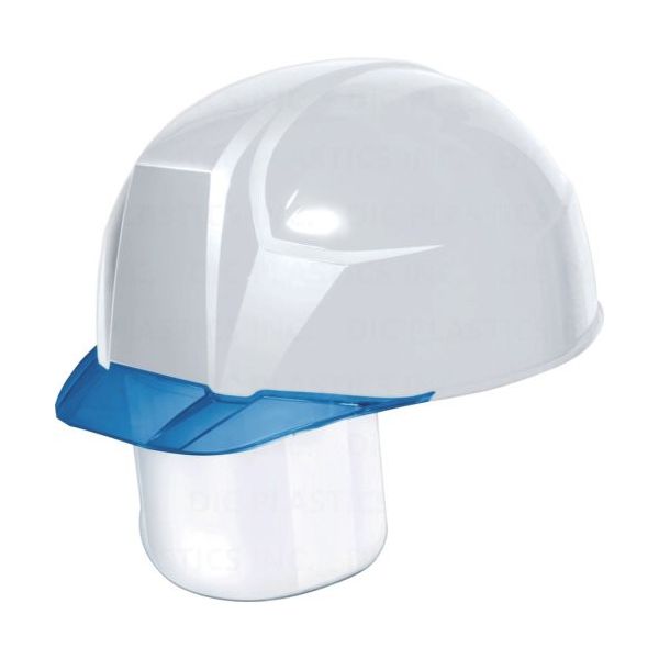 DIC 超軽量 透明バイザーヘルメット(シールド面付) AA23ーCS KP 白/ブルー AA23-CS-HA8-KP-W/B 1個（直送品）