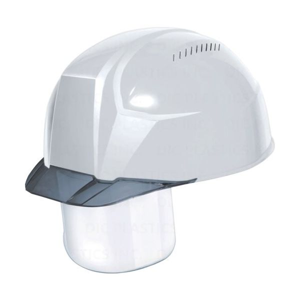 DIC 超軽量 透明バイザーヘルメット(シールド面付) AA23ーCSV KP 白/スモーク AA23-CSV-HA8-KP-W/S 1個（直送品）